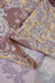 Top bege paisley étnico estampado contraste patchwork manga comprida solta