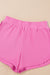 Bonbon Striped Accent Pullover and Shorts Two Piece Casual Set