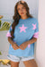 Camiseta de gran tamaño de la estrella de mezclilla de mezclilla de mezclilla aruba