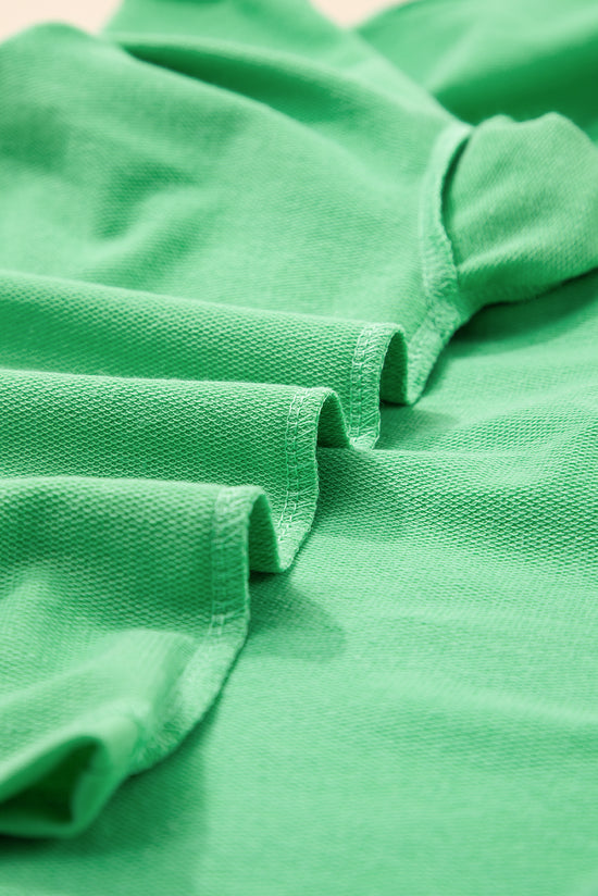 T -spalla a gocce a V Verde Verve Mint e Shorti con cownewwork
