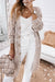 Grey Hollow-out Openwork Knit Cardigan
