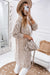 Grey Hollow-out Openwork Knit Cardigan