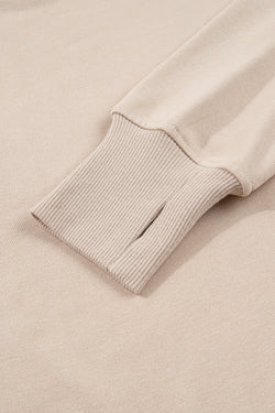 Jet Stream Solid Color Oversize Slit Sweatshirt Ribbed Leggings 2pcs Set