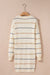 Multicolour Striped Print Drop Shoulder Shift Sweater Mini Dress