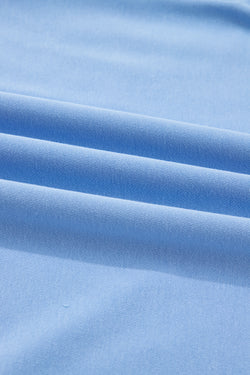 Beau Blue Floral Patchwork Drop Shoulder Pullover and Sweatpants Lounge Set