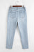 Beau Blue Mid Rise Ankle-Length Distressed Skinny Jeans