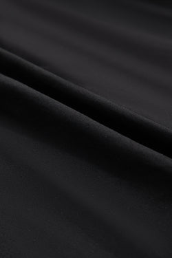 Contrasto nero ricrac rivestimento a v rotto a v collo in peplo