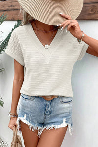 T-shirt à manches larges de manches larges texturées