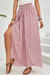 Black Bohemian Print Slit Wide Leg Smocked High Waist Pants