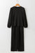 Black Textured Puff Sleeve Top and Pants Set