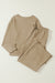 Pale Khaki Ultra Loose Textured 2pcs Slouchy Outfit