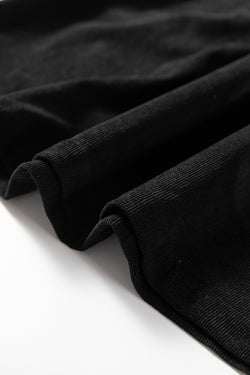 Mini abito a maniche lunghe con colletto a mezzo bottone in velluto a coste di farina d'avena