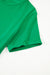 Tee de la tripulación de la tripulación de la llanura de color verde brillante brillante