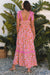Vestito maxi in pizzo floreale in pizzo verde