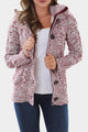 Cardigan con cappuccio con cappuccio a maniche lunghe rosse infuocate