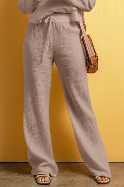 Pantalon à crampons de traquette lâche texturé gris fumé