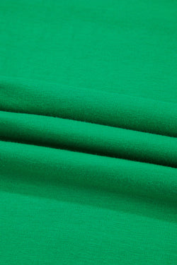 Tee de la tripulación de la tripulación de la llanura de color verde brillante brillante