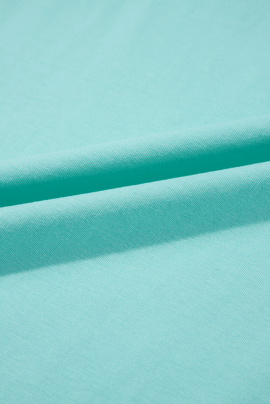 Menta verde brimele fritturato collo sciolto mini abito