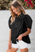 Camicia sciolta nera nitida manica