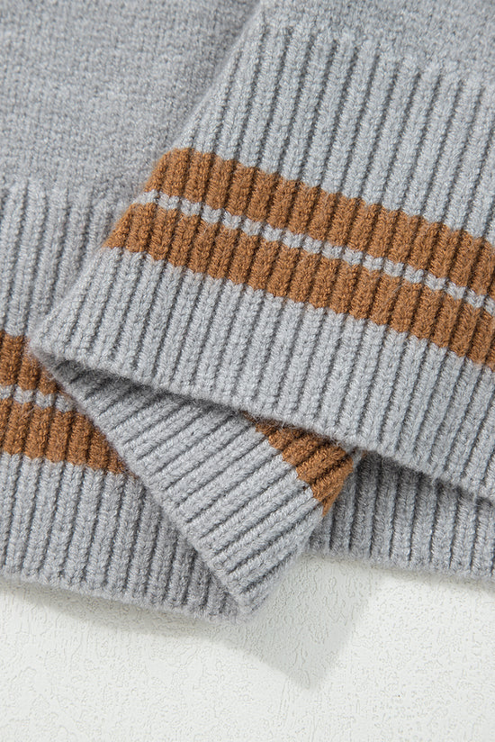 Grigio chiaro ci vediamo cowboy ricamato maglione grafico occidentale