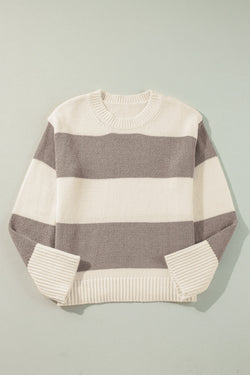 Scher maglione pullover sciolto da colorblock semplicemente taupe