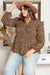 Decoración de hombro con volantes de leopardo Top babydoll de talla grande