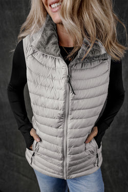 Giubbolle con zipper zippato con chiusura con chiusura al colletto lussuoso.