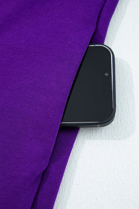 Fiery Red Varsity Contrast Banded Sleeve Shift Sweatshirt Dress