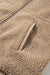 Pale Khaki Fleece zip up up cordon de casse-cordon