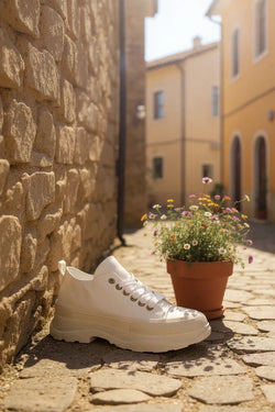 Scarpe in tela a blocchi di colore leopardo multicolore