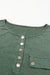 Mist Green Long Sleeve Snap Button Henley Top