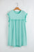 Menta verde brimele fritturato collo sciolto mini abito