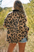 Black Contrast recortado de leopardo de peluche de peluche
