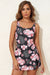 Robe de natation arrière à imprimé floral noir