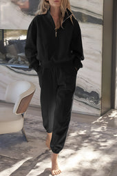 Socador de joggers y joggers de Half Zip Up Up Up Up.