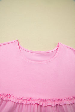 Menta verde brimele fritturato collo sciolto mini abito