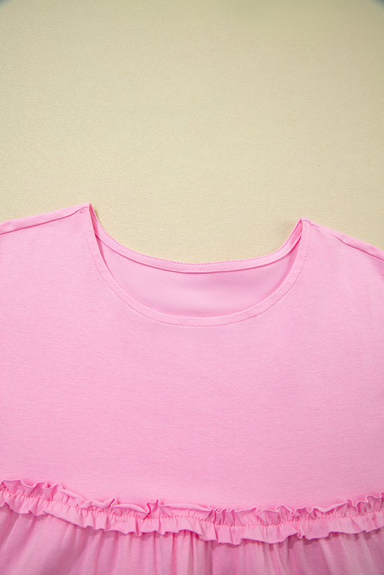 Menta verde brimele fritturato collo sciolto mini abito