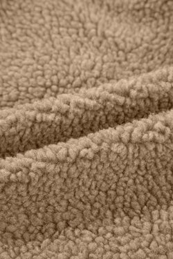 Pale Khaki Fleece zip up up cordon de casse-cordon