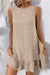 Ashleigh Blue Knot Sbope Back Ruffle Hem Mini Mini Vestido