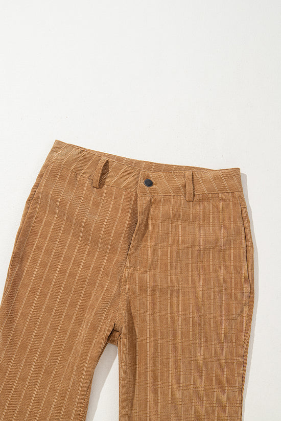 Pantaloni a scacchi a scacchi a scacchi di pompelmo pantaloni in vita alta