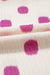 Black Polka Dot Stampa giogo a shirted coglione manica a palloncini.