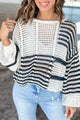 Stripe a strisce bianca a strisce a strisce maglion