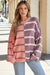 Blue Stripe Colorblock Sweater de grandes dimensões