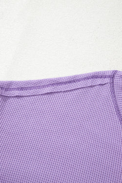 Tapa de textura de cuello en V de costura de costura expuesta blanca