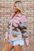 Pink Western Aztec Print Sherpa Supling Botsed Flap Pocket Coat