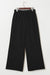 Black Solid Color Drawstring Elastic Waist Casual Loose Pants