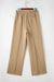 Smoke Gray Exposed Seam Drawstring Elastic Waistband Wide Leg Pants