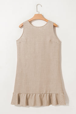 Ashleigh Blue Knot Sbope Back Ruffle Hem Mini Mini Vestido