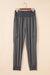 Camel Elastic High Waist Pocketed Cargo Jogger Pants