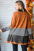 Patchwork a strisce colorate arancione cardigan